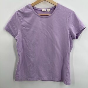 Caslon Purple Short Sleeve Tee Shirt Ladies Small Petite
